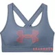 Dámska športová podprsenka Under Armour Crossback Graphic - Radio Red / Radio Red / Black - Washed Blue / Washed Blue / After Burn