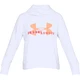 Dámska mikina Under Armour Cotton Fleece Sportstyle Logo Hoodie - White / Peach Horizon / After Burn