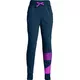 Dívčí tepláky Under Armour Rival Jogger - Techno Teal/Fluo Fuchsia - Techno Teal/Fluo Fuchsia