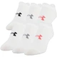Women’s No-Show Socks Under Armour Essential – 6-Pack - Washed Blue - White