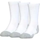 Unisex vysoké ponožky Under Armour Heatgear Crew 3 páry - White