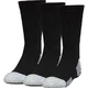 Unisex vysoké ponožky Under Armour UA Heatgear Crew - 3 páry - White - Black
