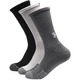 Unisex vysoké ponožky Under Armour UA Heatgear Crew - 3 páry - Steel