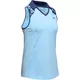 Dámske tielko s límčekom Under Armour Zinger Sleeveless Blocked Polo - White - Blue Frost