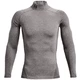 Men’s Compression T-Shirt Under Armour ColdGear Mock - Midnight Navy - Charcoal Light Heather