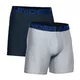 Men’s Boxer Jocks Under Armour Tech 6in – 2-Pack - Mod Gray Light Heather - Academy