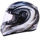 Moto helma WORKER V107 - stříbrný grafit