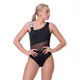 Női egyrészes fürdőruha Nebbia One Shoulder Sporty 559 - fekete