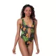 Damski jednoczęściowy strój kąpielowy Nebbia High Energy Monokini 560 - Czarny - Zielona dżungla