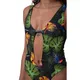 Dámske jednodielne plavky Nebbia High Energy Monokini 560 - Jungle Green