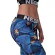 Legginsy damskie Nebbia Mid Waist Ocean Power 566 - Niebieski ocean