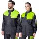Moto pláštěnka W-TEC Igava - černá-fluo zelená - černá-fluo zelená