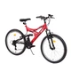 Celoodpružený bicykel DHS Kreativ 2641 26" - model 2015 - čierno-zelená - červená