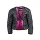 Women’s Moto Jacket W-TEC Calvaria NF-2406 - Black-Pink with Graphics