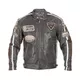 Men's Leather Motorcycle Jacket W-TEC Antique Cracker - Brown-Grey