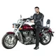 W-TEC NF-1127 Herren Leder-Motorradjacke - schwarz