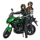 Moto čelada W-TEC V586 - črna-zelena