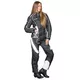 Women’s Moto Jacket W-TEC Calvaria NF-2406 - Black-White with Graphics