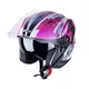 Kask motocyklowy otwarty z blendą W-TEC YM-627 - Liliowy