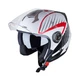 Motorcycle Helmet W-TEC YM-623 WR - White-Red - White-Red