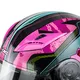 Výklopná moto přilba W-TEC YM-925 Magenta - 2.jakost