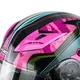 Flip-Up Motorcycle Helmet W-TEC Pezzon Magenta