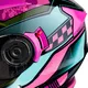 Výklopná moto prilba W-TEC YM-925 Magenta - 2. akosť