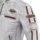 W-TEC Sheawen Lady White Damen Leder Motorradjacke - weiß