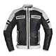 Męska skórzana kurtka motocyklowa W-TEC Esbiker - black with white stripes