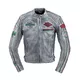 Men’s Leather Motorcycle Jacket W-TEC Sheawen Waxed Grey - Grey