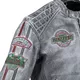 Pánska kožená moto bunda W-TEC Sheawen Waxed Grey - 6XL