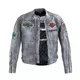 Men’s Leather Motorcycle Jacket W-TEC Sheawen Waxed Grey - Grey