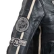 Pánská kožená bunda W-TEC Makso - černá s nášivkami, L