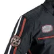 Men’s Textile Jacket W-TEC Jawo - Black with Red and Beige Stripe