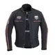 Men’s Textile Jacket W-TEC Jawo - Black with Red and Beige Stripe