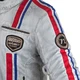 Men’s Textile Jacket W-TEC 91 Cordura - White with Red and Blue Stripe