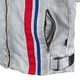 Textil motoros kabát W-TEC 91 Cordura - fehér piros és kék csíkkal