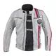 Men’s Textile Jacket W-TEC 91 Cordura - White with Red and Blue Stripe