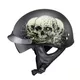 Motorcycle Helmet W-TEC Black Heart Rednut - Skulls/Matt Black