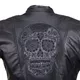 Women’s Leather Jacket W-TEC Strass - Black with Studs