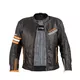 Leather Motorcycle Jacket W-TEC Brenerro - Black-Orange-White, 4XL