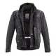 W-TEC Kafec Herren Jeans Sommer Moto Jacke mit Kapuze - schwarz