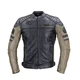 Men’s Leather Motorcycle Jacket W-TEC Kostec - Black - Black