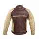 Men’s Leather Motorcycle Jacket W-TEC Retro - Black-Brown-Beige