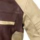 Men’s Leather Motorcycle Jacket W-TEC Retro - Black-Brown-Beige