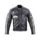 Men’s Leather Motorcycle Jacket W-TEC Black Cracker - M - Black