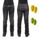 Damskie jeansy motocyklowe W-TEC C-2011 czarne - Czarny - Czarny