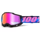 Motokrosové brýle 100% Accuri 2 Mirror - Magnus černá, červené plexi - Superdome modro-růžová, červené plexi