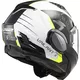 Flip-Up Motorcycle Helmet LS2 FF900 Valiant II Codex White Black P/J