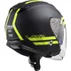 LS2 OF521 Infinity Hyper Offender Helm - Matt Titanium H-V Gelb